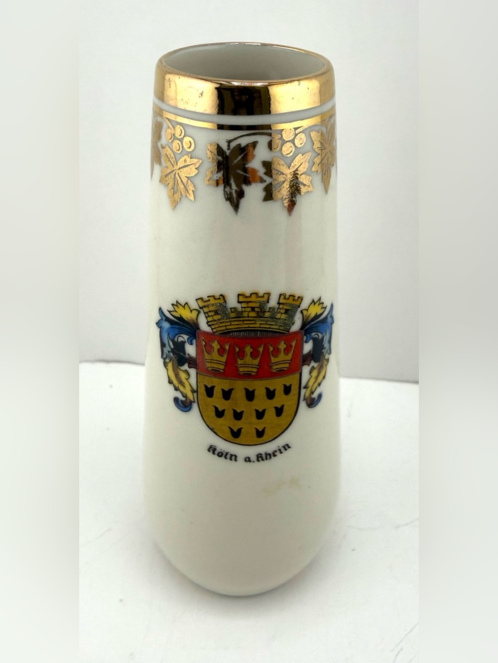 Vintage German porcelain souvenir bud vase
